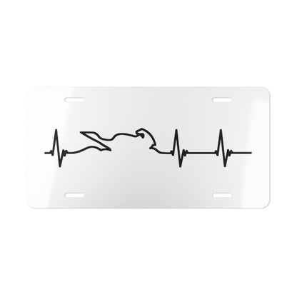 "Motorcycle Heartbeat" Car Plate