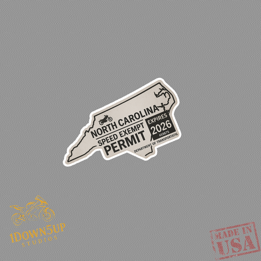 North Carolina Speed Permit Sticker (3x3)