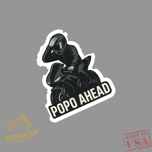 Popo Ahead Sticker (3x3)