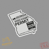 Georgia Speed Permit Sticker (3x3)